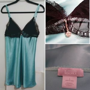 Badgley Mischka Silk Teddy Blue Black
